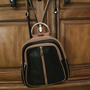 Valentina Taupe Leather Bag